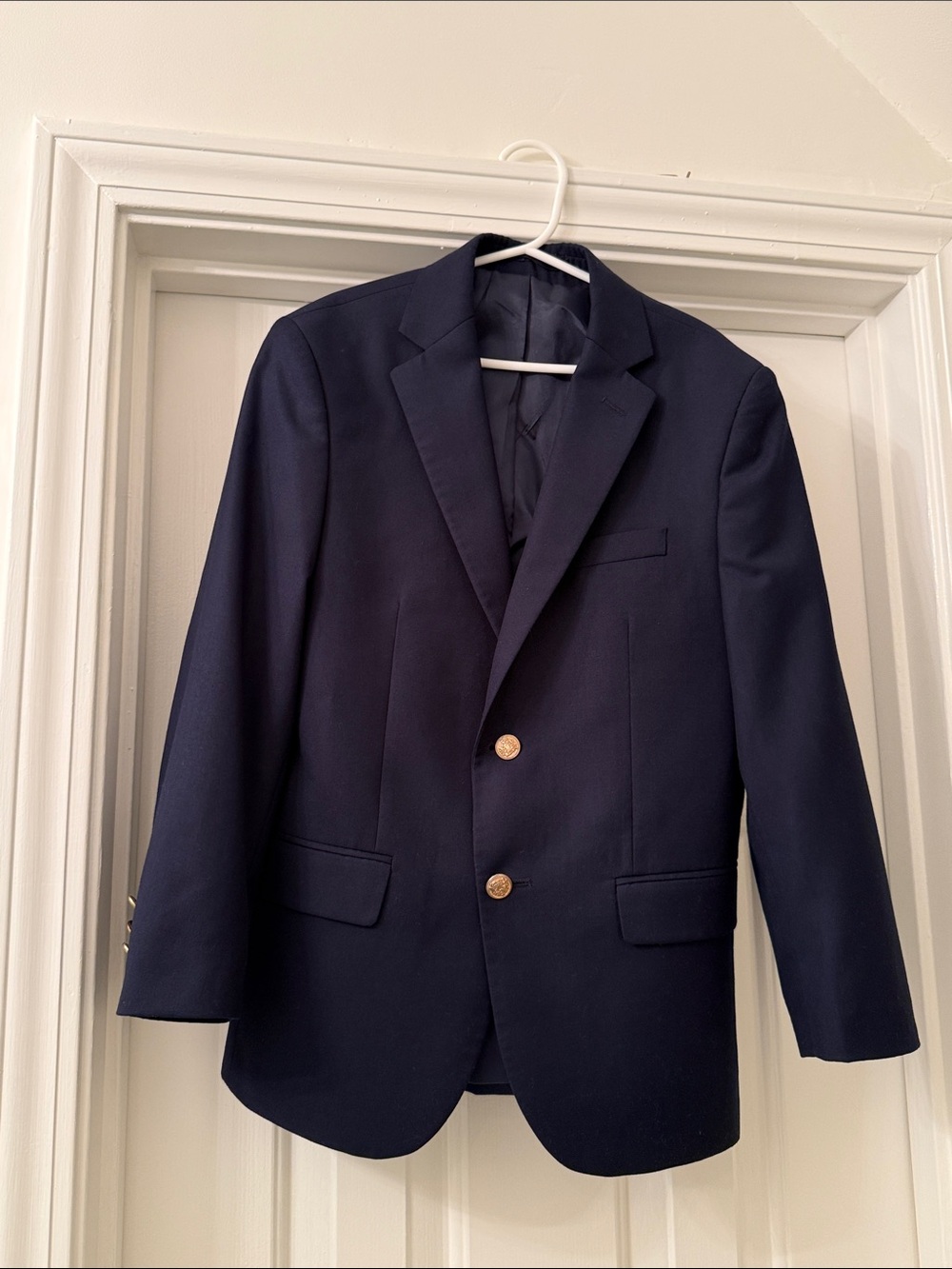 J. BAILEY Boys Navy Blazer w/ Gold Buttons Sz. 12 EUC!